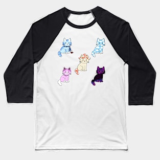 Kitties Sticker Pack 3 Baseball T-Shirt